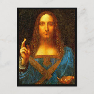 Leonardo da Vinci 1500 Salvator Mundi Postcard