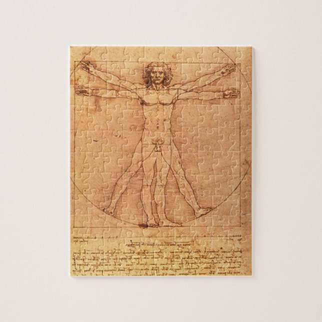 Leonardo Da Vinci Anatomy Study of human body Jigsaw Puzzle (Vertical)