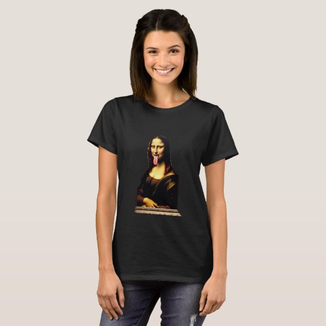 Leonardo da Vinci Art Masterpieces Mona Lisa  T-Shirt (Front Full)