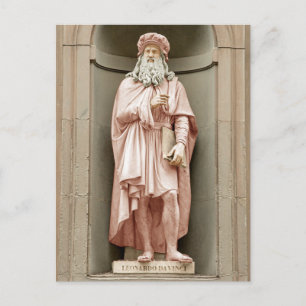 Leonardo da Vinci colorized wearing rose tights Postcard