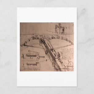Leonardo da Vinci, design for an enormous crossbow Postcard