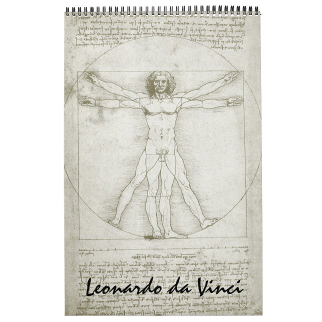 Leonardo da Vinci Fine Art Sketches and Drawings Calendar (Cover)
