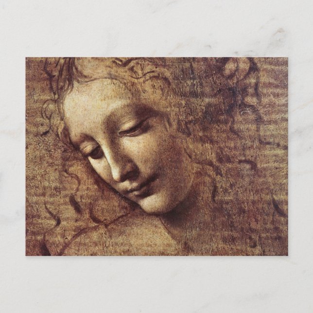 Leonardo Da Vinci - Head Of A Young Woman Postcard (Front)