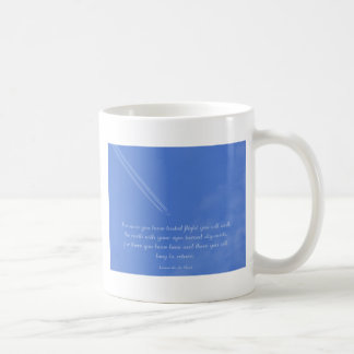 Leonardo Da Vinci inspirational flight quote Coffee Mug