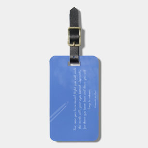 Leonardo Da Vinci inspirational flight quote Luggage Tag