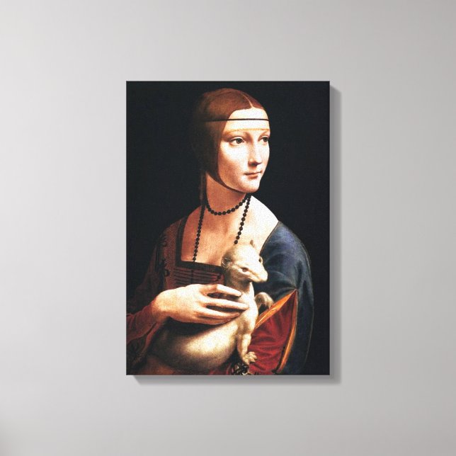 Leonardo Da Vinci Lady with an Ermine Canvas Wrap (Front)