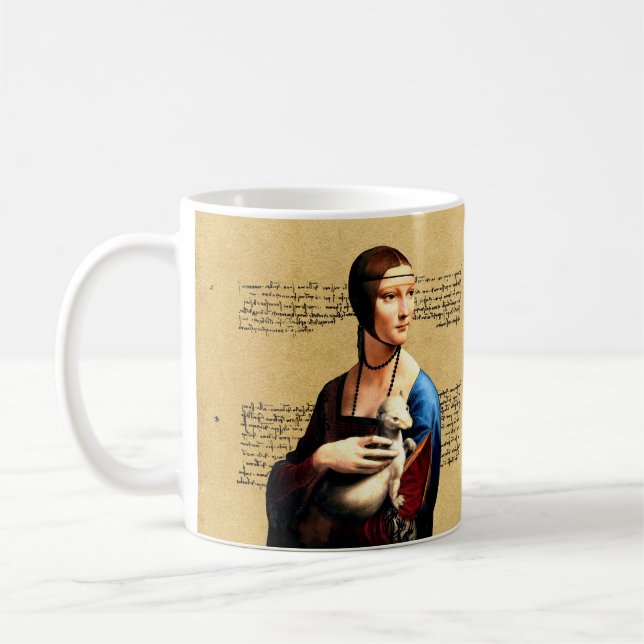 Leonardo da Vinci Lady with Ermine Coffee Mug (Left)