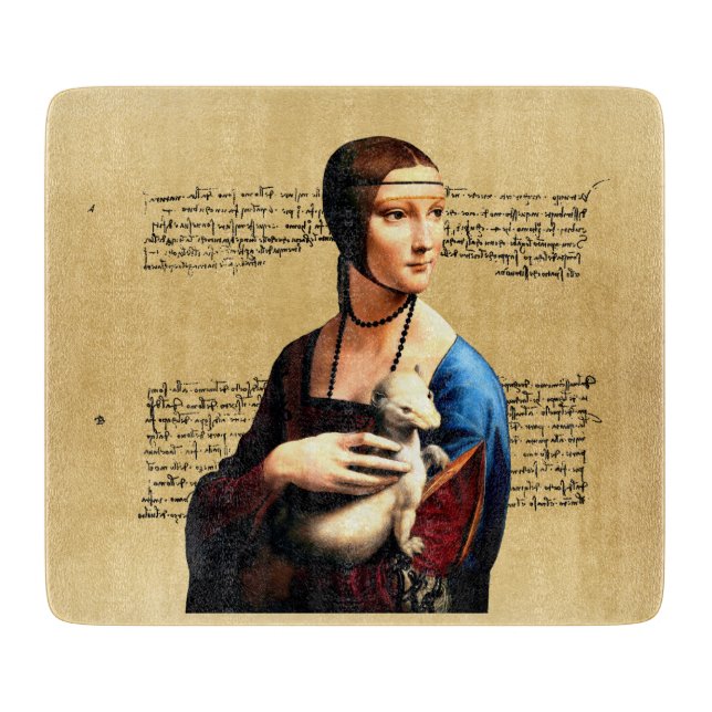 Leonardo da Vinci Lady with Ermine Cutting Board (Front)