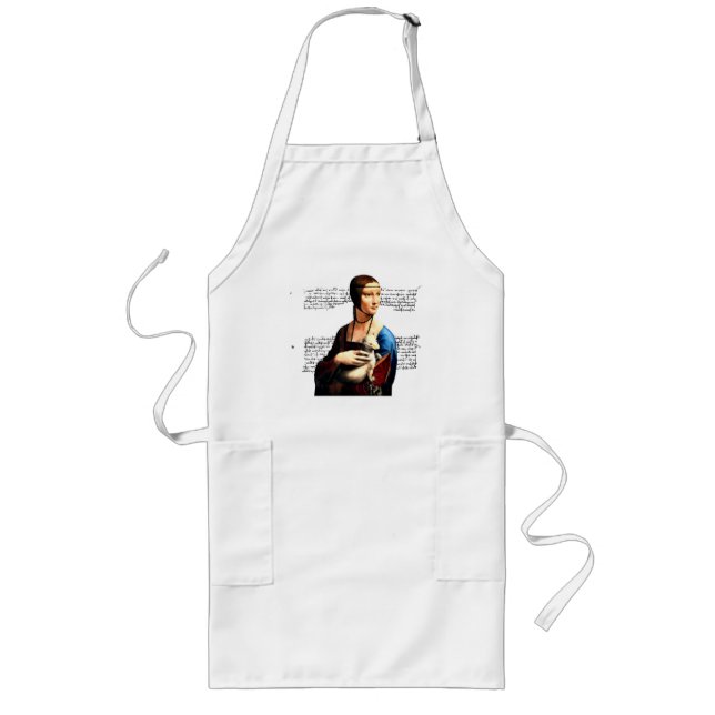 Leonardo da Vinci Lady with Ermine Long Apron (Front)