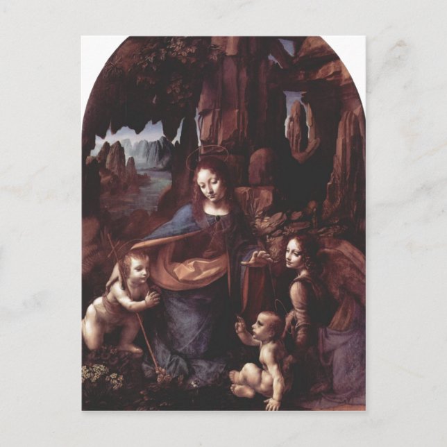 Leonardo da Vinci Madonna in der Felsengrotte 1503 Postcard (Front)