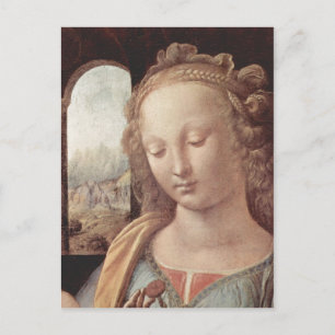 Leonardo da Vinci Madonna mit der Nelke, Detail: M Postcard