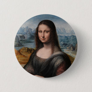 Leonardo da Vinci   Mona Lisa 2 Inch Round Button