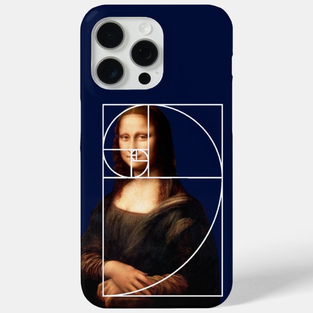Leonardo da Vinci Mona Lisa Fibonacci Sequence Case-Mate iPhone Case (Back)