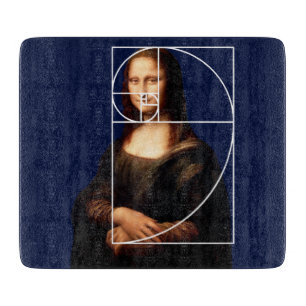 Leonardo da Vinci Mona Lisa Fibonacci Sequence Cutting Board