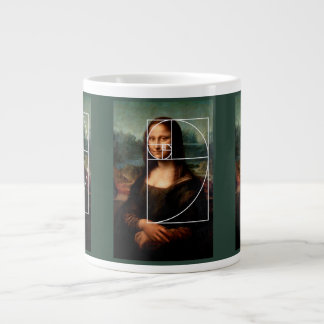 Leonardo da Vinci Mona Lisa Fibonacci Sequence Large Coffee Mug