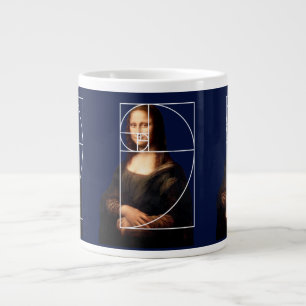 Leonardo da Vinci Mona Lisa Fibonacci Sequence Large Coffee Mug