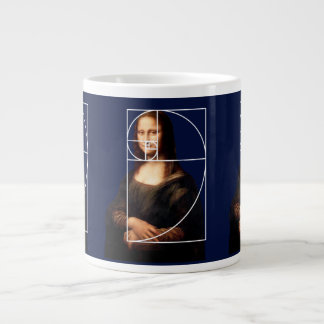 Leonardo da Vinci Mona Lisa Fibonacci Sequence Large Coffee Mug