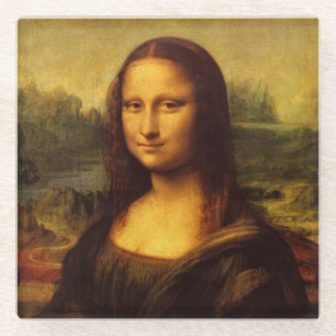 Leonardo Da Vinci Mona Lisa Fine Art Painting Glass Coaster