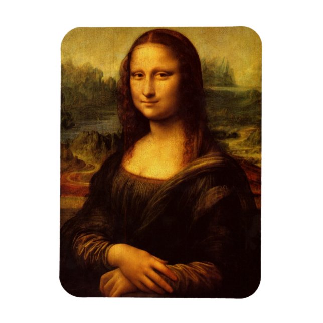 Leonardo Da Vinci Mona Lisa Fine Art Painting Magnet (Vertical)