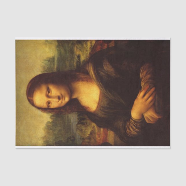 Leonardo Da Vinci Mona Lisa Fine Art Painting Tissue Paper (Front)