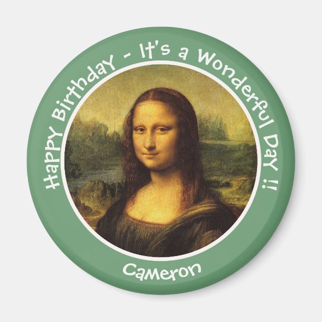 Leonardo da Vinci Mona Lisa Party Collection Magnet (Front)