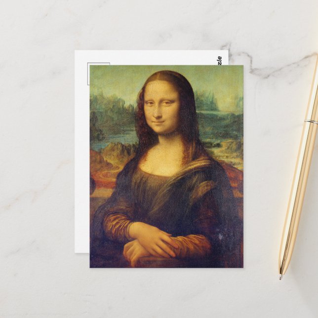Leonardo da Vinci - Mona Lisa Postcard (Front/Back In Situ)