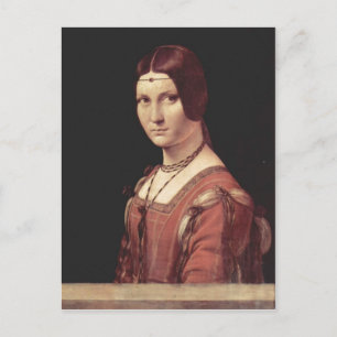 Leonardo da Vinci Portr?t einer jungen Frau (La be Postcard