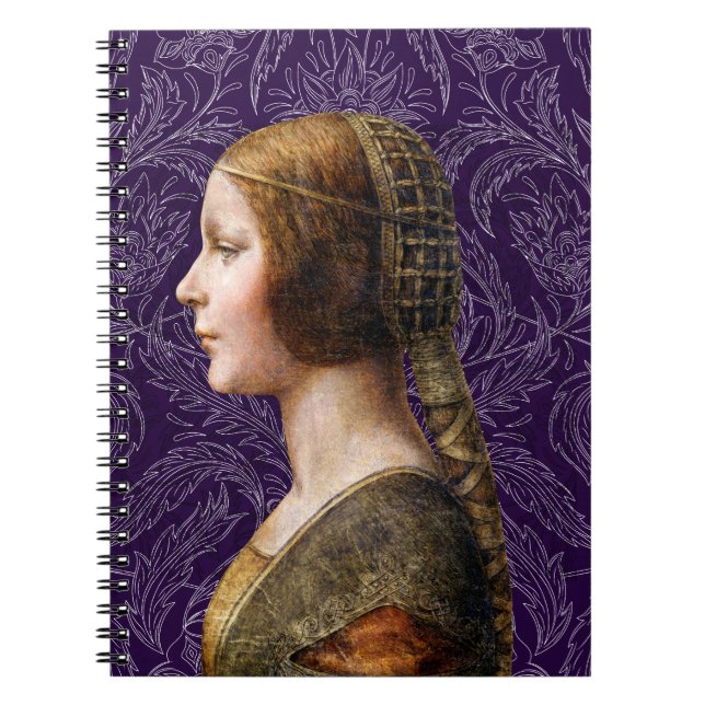 Leonardo da Vinci Portrait La Bella Principessa Notebook (Front)