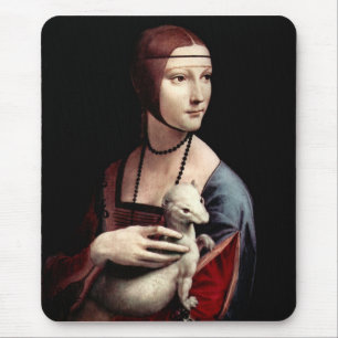 Leonardo da Vinci - Portrait of a Lady with Ermine Mouse Pad