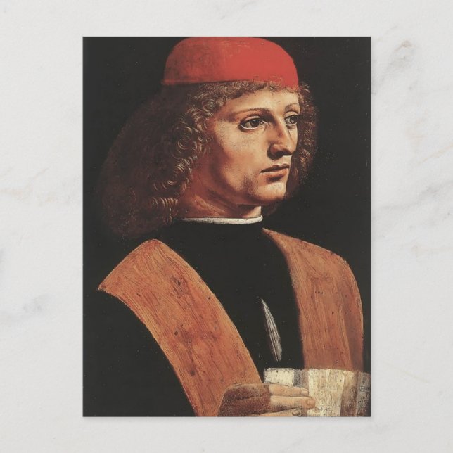 Leonardo da Vinci- Portrait of a Musician Postcard (Front)