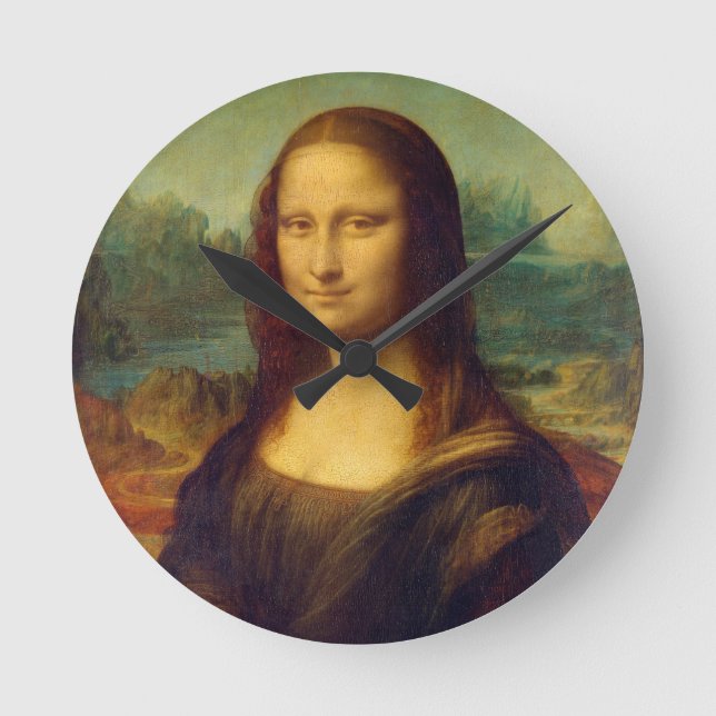 Leonardo da Vinci’s Mona Lisa Round Clock (Front)
