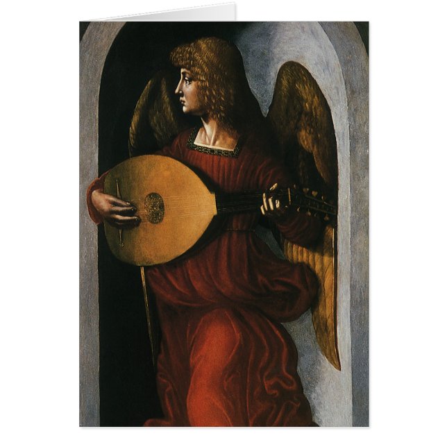 Leonardo da Vinci"s Un ange en rouge avec une liqu (Devant)