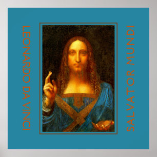 LEONARDO DA VINCI SALVATOR MUNDI Fine Art  Poster
