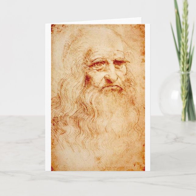 Leonardo Da Vinci Self-Portrait circa 1510-1515 Card (Front)