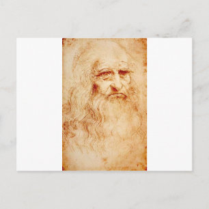 Leonardo Da Vinci Self-Portrait circa 1510-1515 Postcard