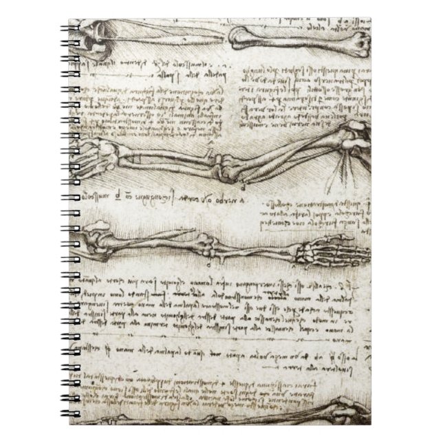 Leonardo da Vinci - Studies of the Arm Artwork Notebook (Front)