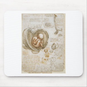 Leonardo da Vinci Studies of the Fetus in the Womb Mouse Pad