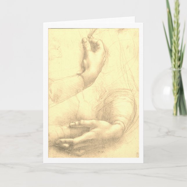 Leonardo da Vinci, Study of a Woman's Hands Card (Front)