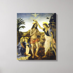 Leonardo da Vinci The Baptism of Christ Canvas Print