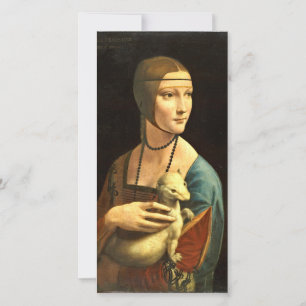 Leonardo Da Vinci - The Lady With An Ermine Holiday Card