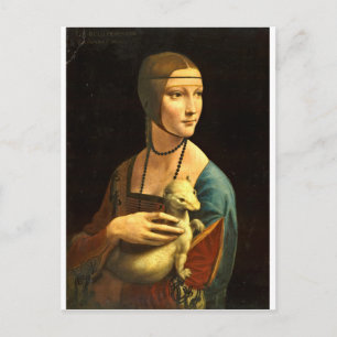 Leonardo Da Vinci - The Lady With An Ermine Postcard