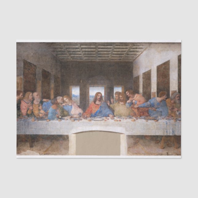 Leonardo Da Vinci | The Last Supper (1495-1498) Tissue Paper (Front)