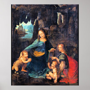 Leonardo da Vinci - The Virgin of the Rocks, Poster