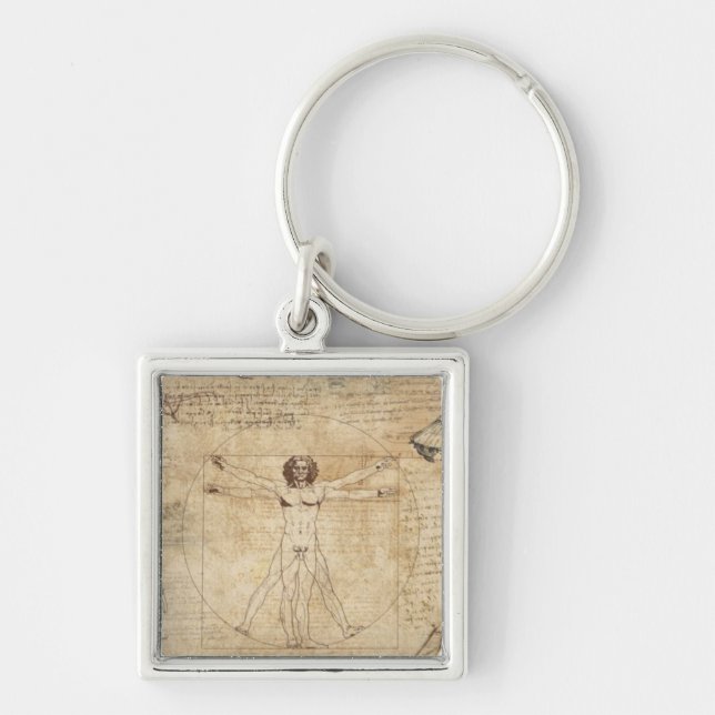 Leonardo Da Vinci The Vitruvian Man Keychain (Front)