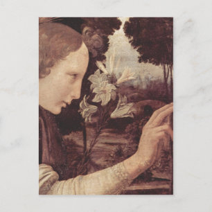 Leonardo da Vinci Verk?ndigung an Maria, Detail: V Postcard