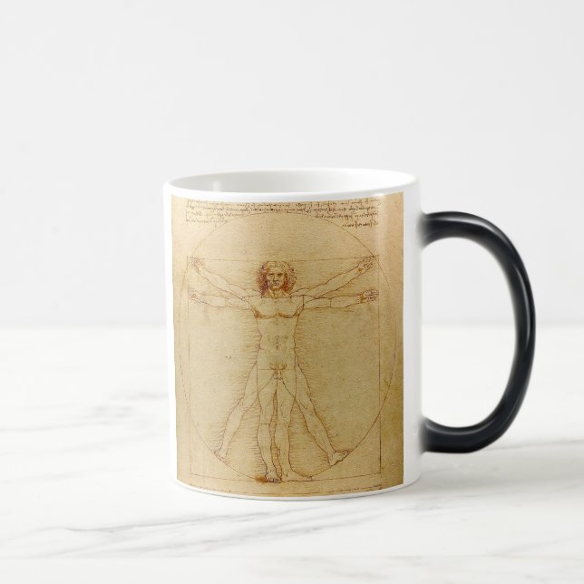 Leonardo da Vinci , Vitruvian Man Magic Mug (Right)
