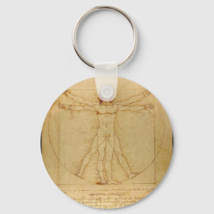 Leonardo Da Vinci - Vitruvian Man Painting Keychain