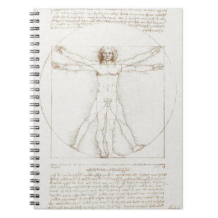Leonardo da Vinci Vitruvian Man Vintage Art Notebook