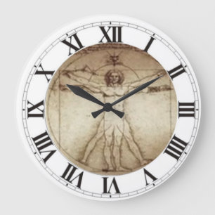Leonardo da Vinci Vitruvian Man Wall Clock