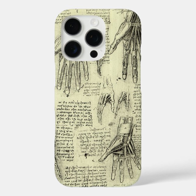 Leonardo da Vinci's Anatomy of the Human Hand Case-Mate iPhone Case (Back)